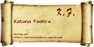 Katona Fedóra névjegykártya